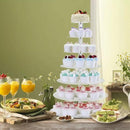 Acrylic Cupcake Tower 3 4 5 6 7 Tier Clear Cake Stand for Wedding Party - 5 Tiers
