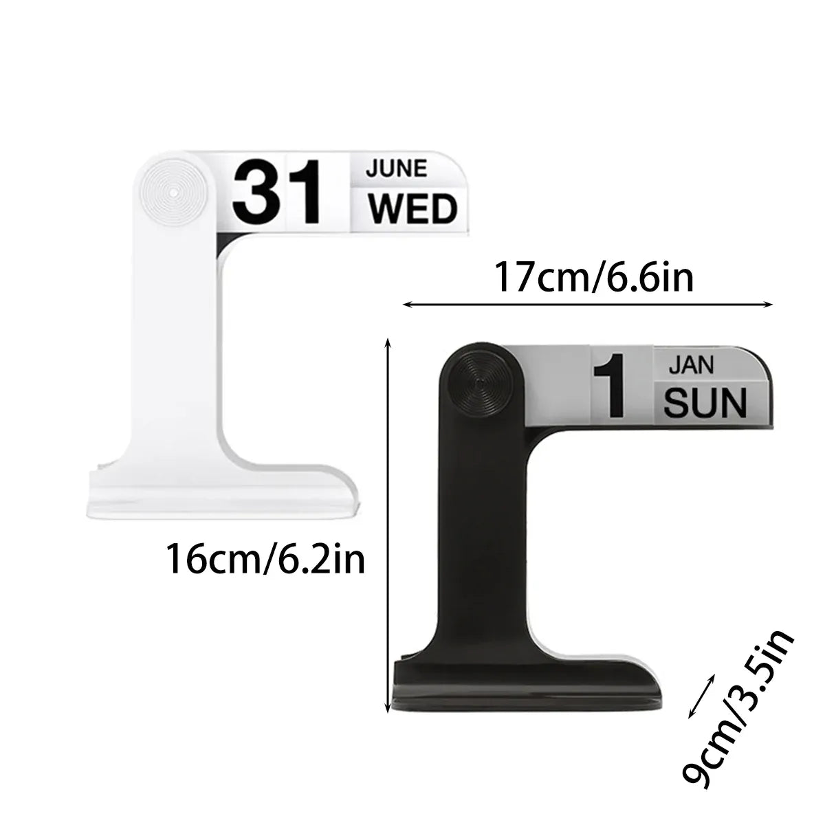 Creative Desktop Flip Calendar Table Calendar For Living Room Office Decorative - White