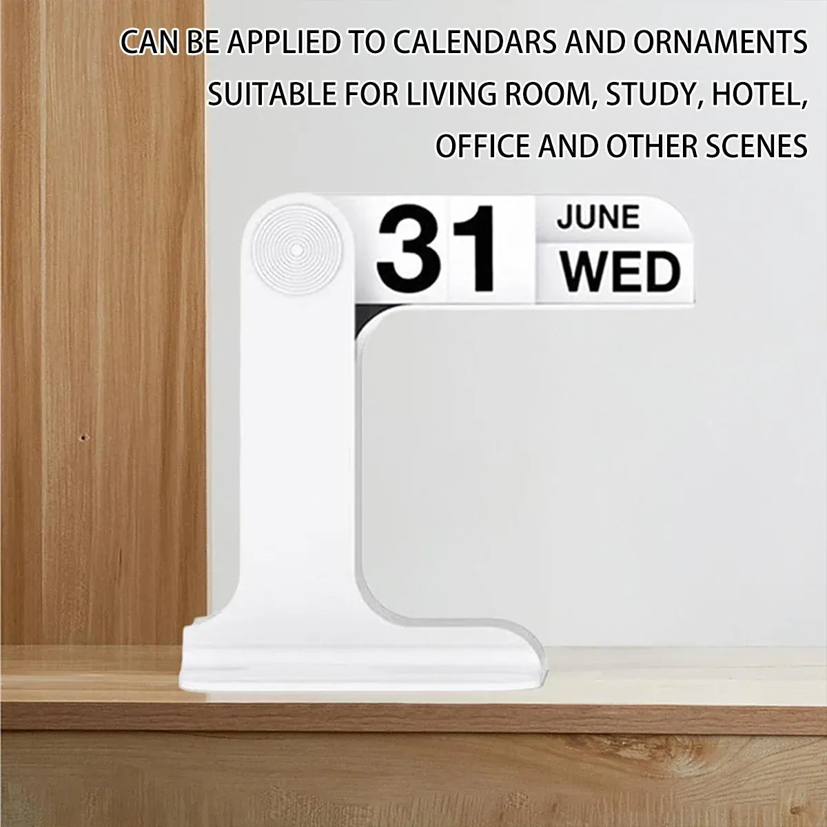 Creative Desktop Flip Calendar Table Calendar For Living Room Office Decorative - White