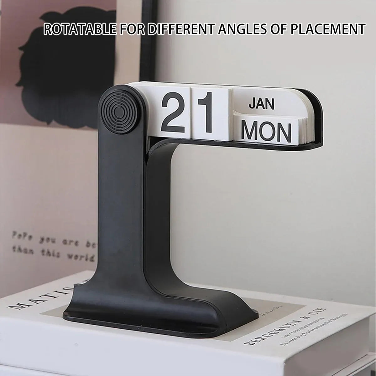 Creative Desktop Flip Calendar Table Calendar For Living Room Office Decorative - White