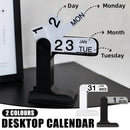 Creative Desktop Flip Calendar Table Calendar For Living Room Office Decorative - White