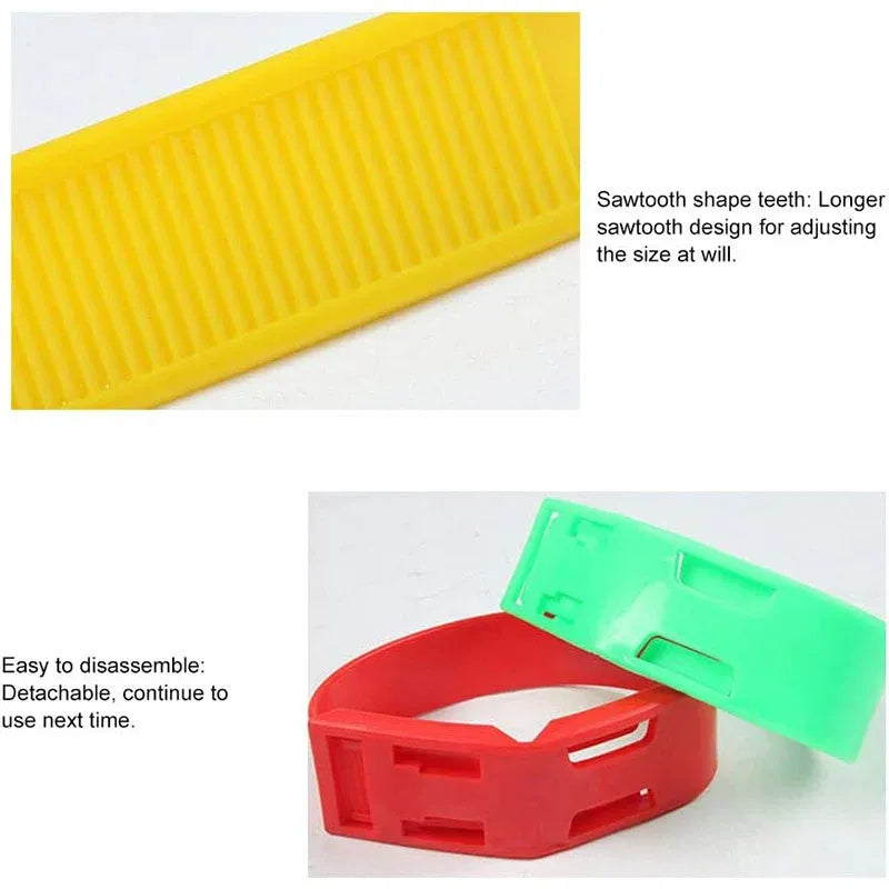Cow Identification Bands 20PCS Adjustable Foot Rings Multi Colour Tags Livestock - Green