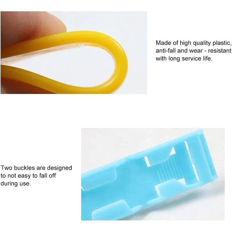 Cow Identification Bands 20PCS Adjustable Foot Rings Multi Colour Tags Livestock - Red