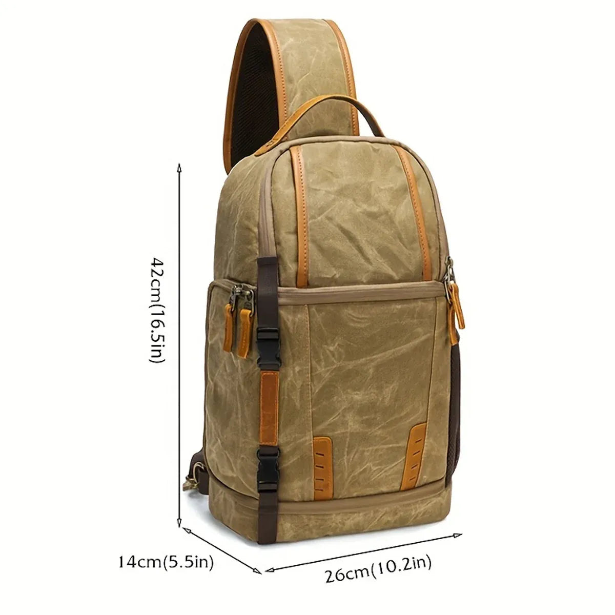 Canvas Shoulder Camera Bag Waterproof Durable for DSLR Mirrorless Cameras Lens