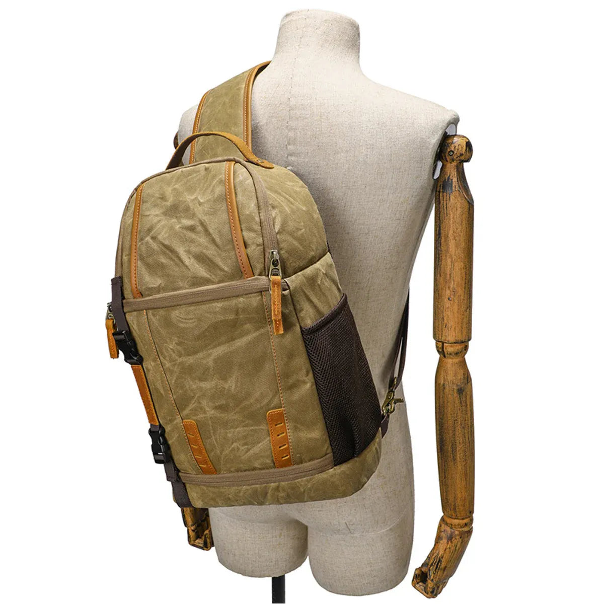 Canvas Shoulder Camera Bag Waterproof Durable for DSLR Mirrorless Cameras Lens