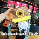 Plastic Camera Straw Mug Backpack Leak Proof Outdoor Travel Mug Hiking Camping