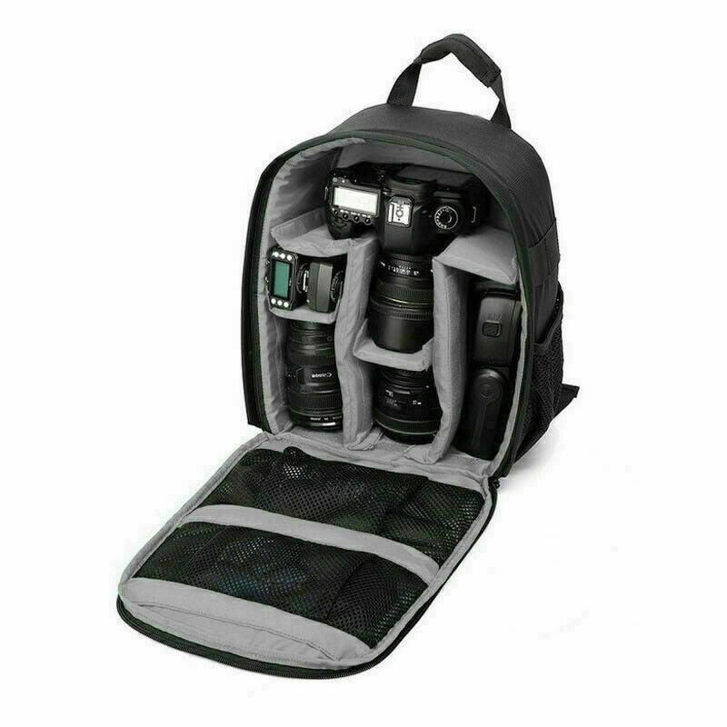 Waterproof DSLR Camera Backpack Multi Functional Rucksack for Canon Nikon Sony - Green