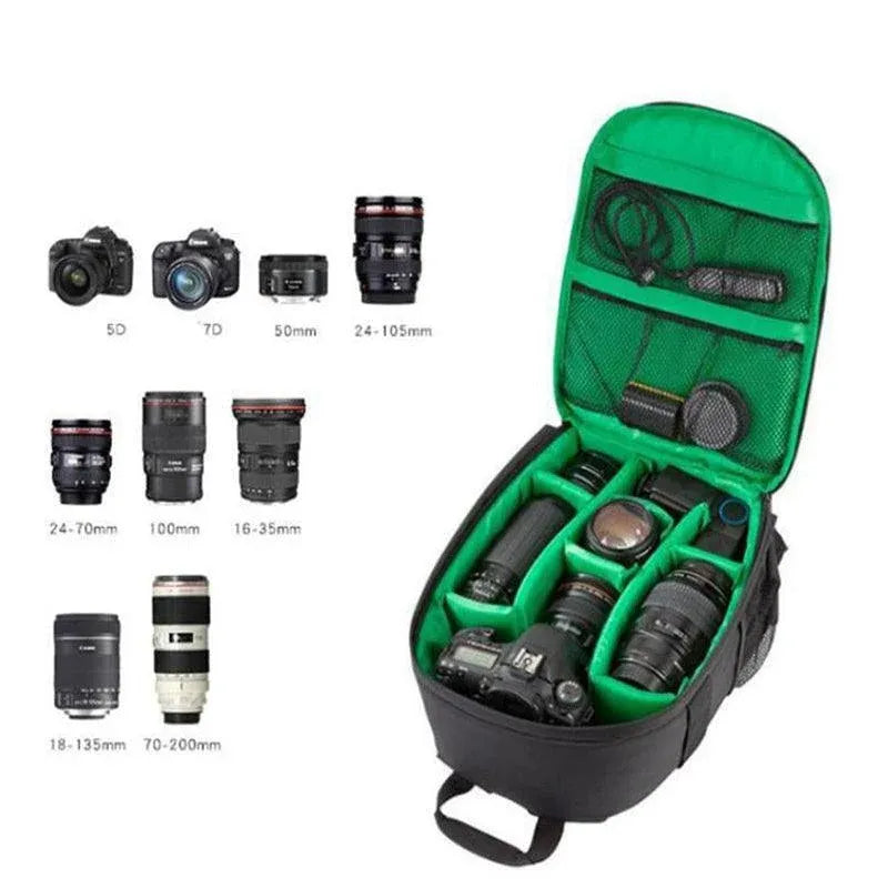 Waterproof DSLR Camera Backpack Multi Functional Rucksack for Canon Nikon Sony - Orange