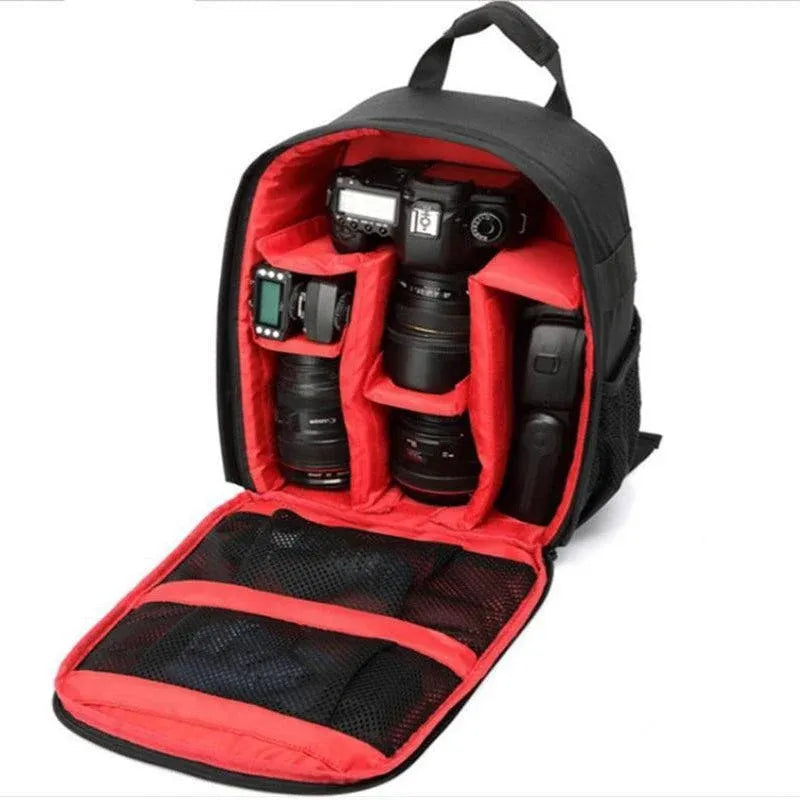 Waterproof DSLR Camera Backpack Multi Functional Rucksack for Canon Nikon Sony - Red