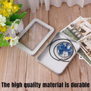 10pcs Metal Iron Box with Open Window Storage Rectangle Packaging Containers - 12.5x9x5cm