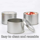 10pcs Open Window Cake Tin Box Bakery Biscuit Packaging Storage Tin Box Set - Gold