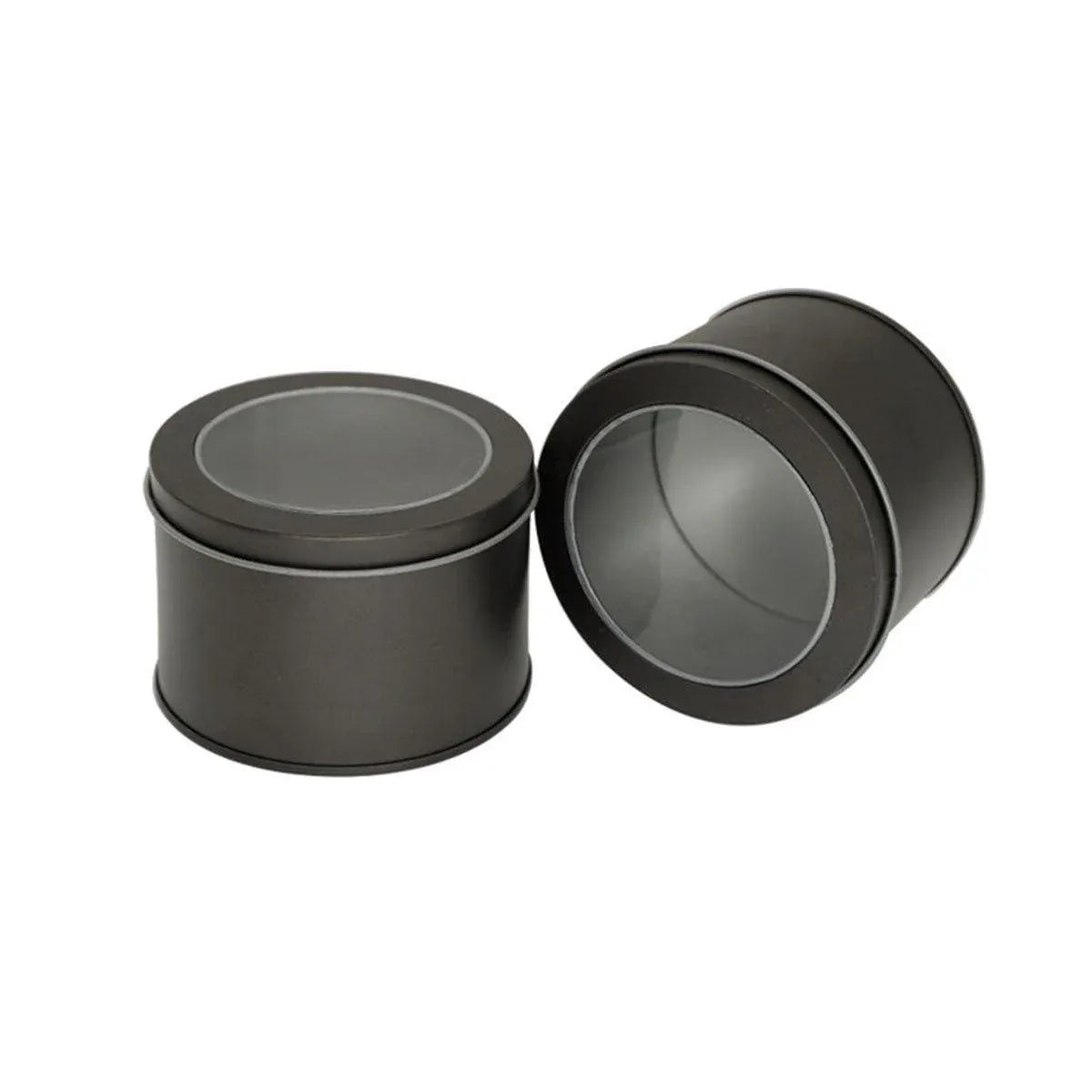 10pcs Open Window Cake Tin Box Bakery Biscuit Packaging Storage Tin Box Set - Gold