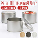 10pcs Open Window Cake Tin Box Bakery Biscuit Packaging Storage Tin Box Set - Sliver