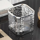 Desktop Mini Trash Can Small Waste Bin Storage Bucket for Office Kitchen Home - Grey-L