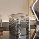 Desktop Mini Trash Can Small Waste Bin Storage Bucket for Office Kitchen Home - Grey-L