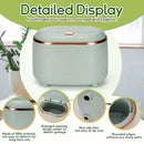 Small Desktop Trash Can Oval Pop Up Lid Rubbish Bin Waste Organizer Container - Green