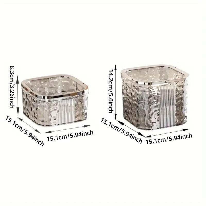 Desktop Mini Trash Can Small Waste Bin Storage Bucket for Office Kitchen Home - Grey-S
