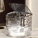 Desktop Mini Trash Can Small Waste Bin Storage Bucket for Office Kitchen Home - Grey-S