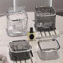 Desktop Mini Trash Can Small Waste Bin Storage Bucket for Office Kitchen Home - Grey-S