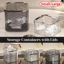 Desktop Mini Trash Can Small Waste Bin Storage Bucket for Office Kitchen Home - White-S