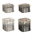 Desktop Mini Trash Can Small Waste Bin Storage Bucket for Office Kitchen Home - White-S