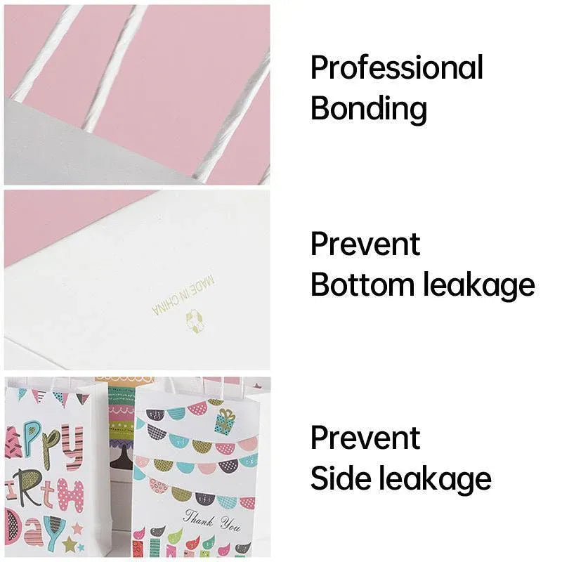 30X Premium Kraft Paper Tote Bag Durable Stylish High Capacity Birthday Gift Handbag - Candle-30pcs