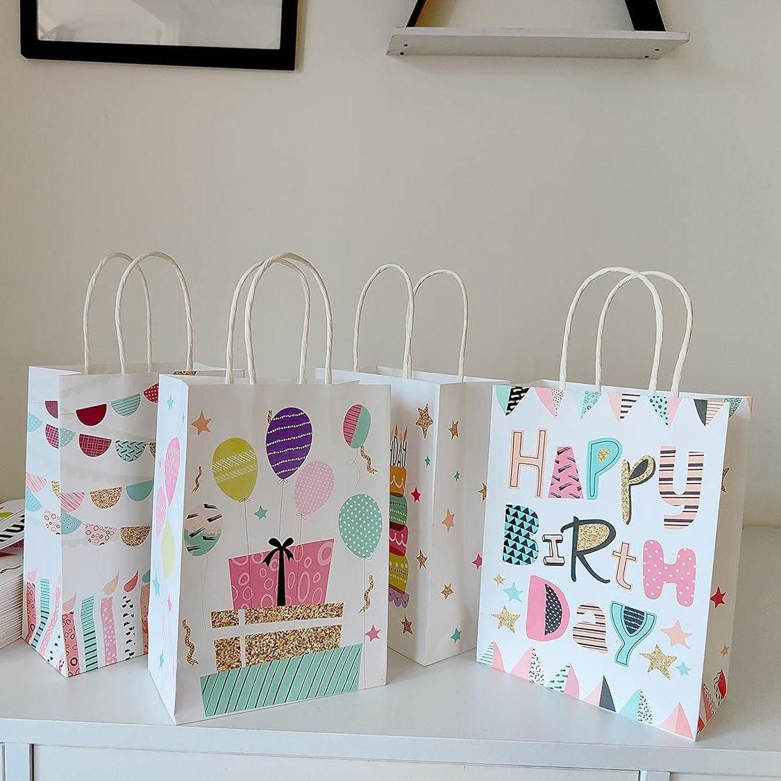 30X Premium Kraft Paper Tote Bag Durable Stylish High Capacity Birthday Gift Handbag - Candle-30pcs