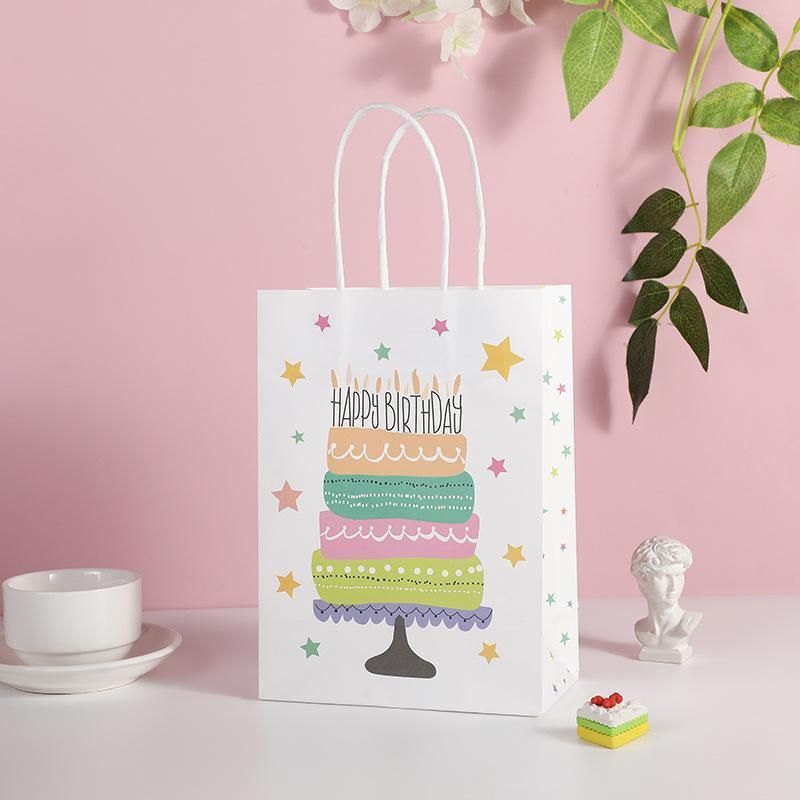 30X Premium Kraft Paper Tote Bag Durable Stylish High Capacity Birthday Gift Handbag - Candle-30pcs