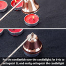 Stainless Steel Candle Flame Snuffer Candle Stopper Wick Snuffer Home Candle Tool - Rose Gold