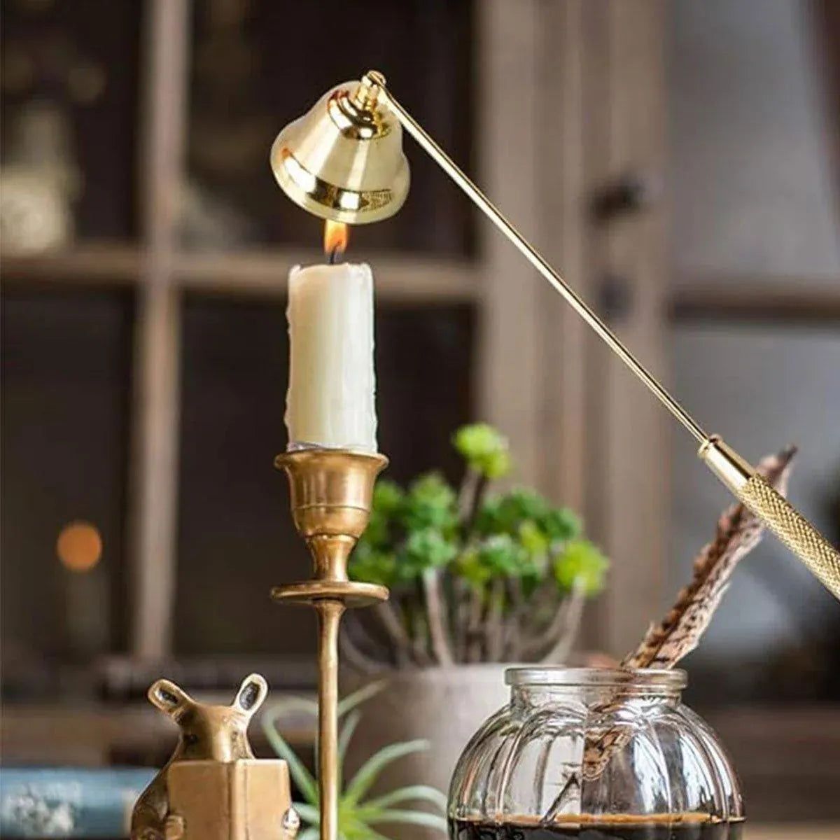 Stainless Steel Candle Flame Snuffer Candle Stopper Wick Snuffer Home Candle Tool - Rose Gold