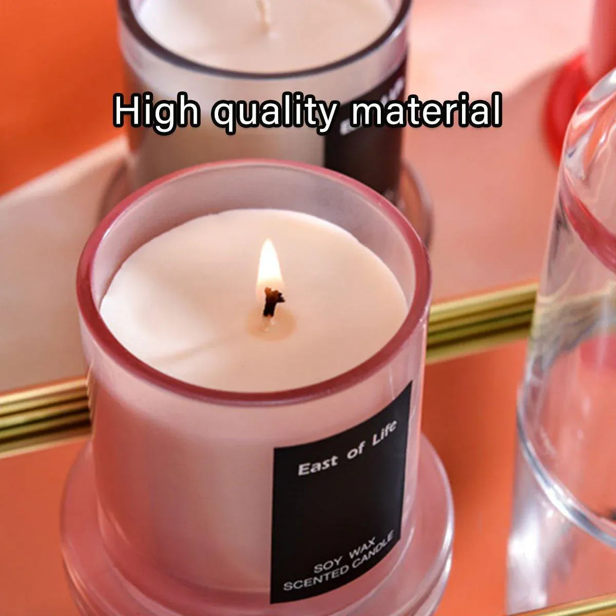 2Pcs Smokeless Glass Aromatherapy Candles Scented Gift Set for Relaxation - Velvet Rose