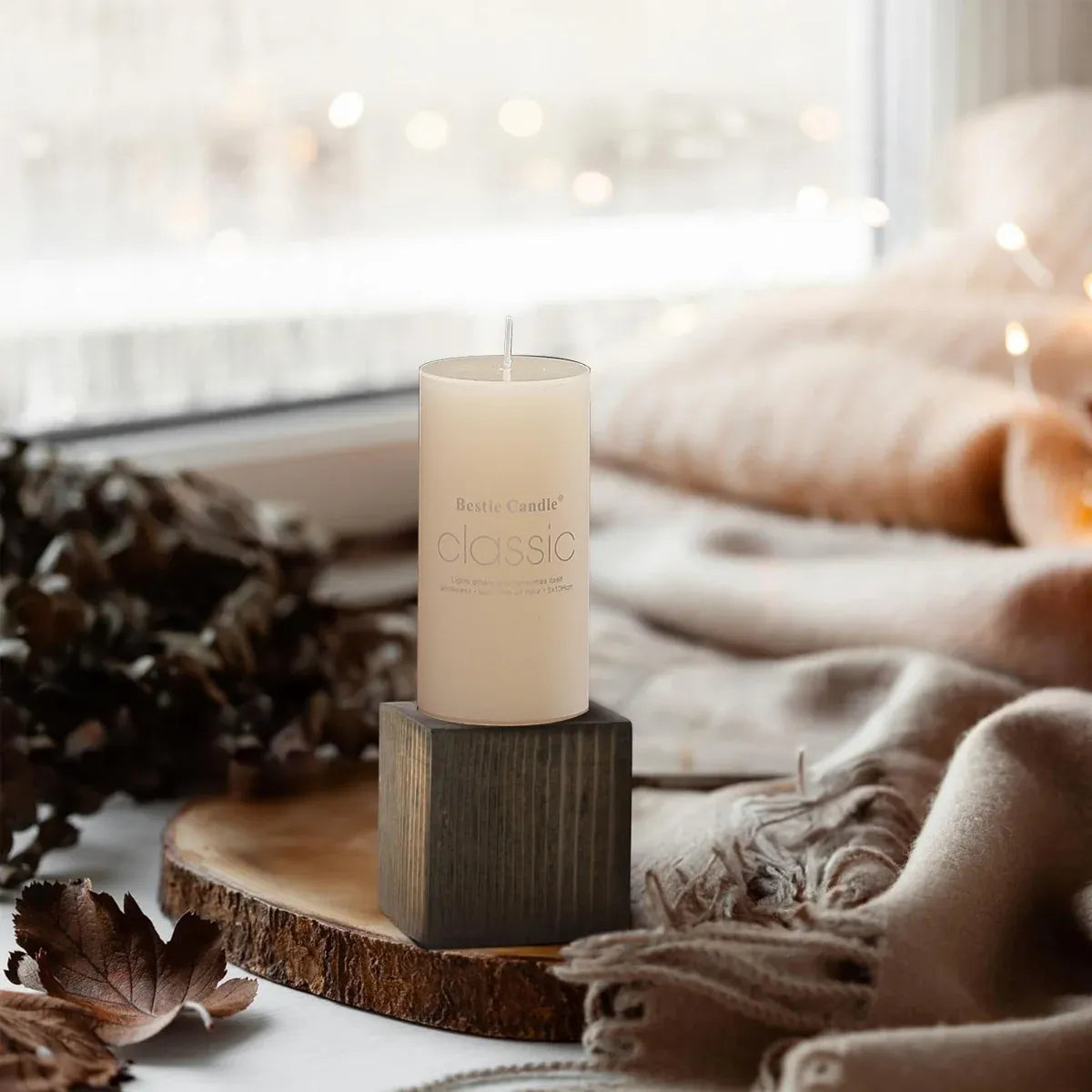 12pcs White Cylindrical Pillar Candles For Wedding Decor Long Burning Unscented - 5x10cm