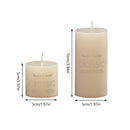 12pcs White Cylindrical Pillar Candles For Wedding Decor Long Burning Unscented - 5x5cm