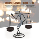 Candle Holder Stand Metal Candlestick Restaurant Table Centrepiece Display Decor - Serving Tray Set