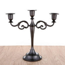 3/5 Arms Alloy Candle Holder Stand Candlesticks Candelabra Wedding Home Decor - 3-Bronze