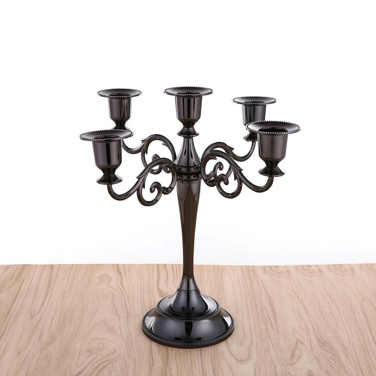 3/5 Arms Alloy Candle Holder Stand Candlesticks Candelabra Wedding Home Decor - 3-Bronze