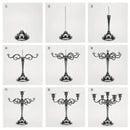 3/5 Arms Alloy Candle Holder Stand Candlesticks Candelabra Wedding Home Decor - 3-Bronze