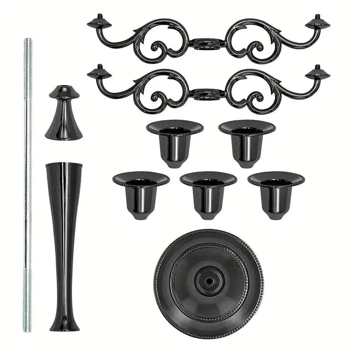 3/5 Arms Alloy Candle Holder Stand Candlesticks Candelabra Wedding Home Decor - 3-Bronze