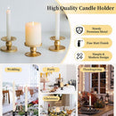 4PCS Gold Wrought Iron Candle Holder Tray Decorative Candle Cup Stand Home Decor