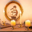 4PCS Gold Wrought Iron Candle Holder Tray Decorative Candle Cup Stand Home Decor