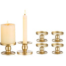 4PCS Gold Wrought Iron Candle Holder Tray Decorative Candle Cup Stand Home Decor