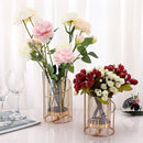 Wrought Iron Candle Holder Romantic Candlestick Ornament Dinner Table Decor Prop - S