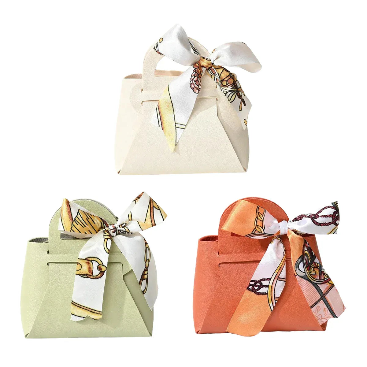 20PCS Handheld Wedding Candy Packaging Bags for Party Favors Wedding Decor Use - Beige