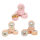 100pcs Wedding Candy Boxes Gift Packaging Doughnut Biscuit Box Paper Party Favor - Baby pink