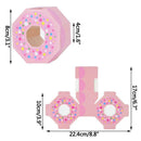 100pcs Wedding Candy Boxes Gift Packaging Doughnut Biscuit Box Paper Party Favor - Baby pink
