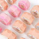 100pcs Wedding Candy Boxes Gift Packaging Doughnut Biscuit Box Paper Party Favor - Baby pink