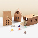 25pcs Small House Cookie Candy Box Portable Paper Gift Packing Box Party Favor - White