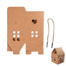 25pcs Small House Cookie Candy Box Portable Paper Gift Packing Box Party Favor - White