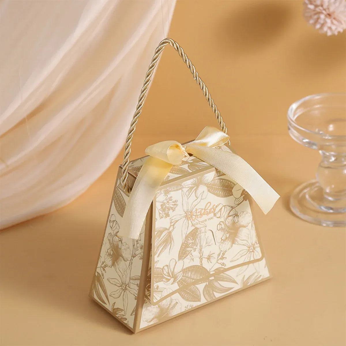 50pcs Wedding Candy Box Gift Box for Party Favors Decorative Candy Packaging - Champagne