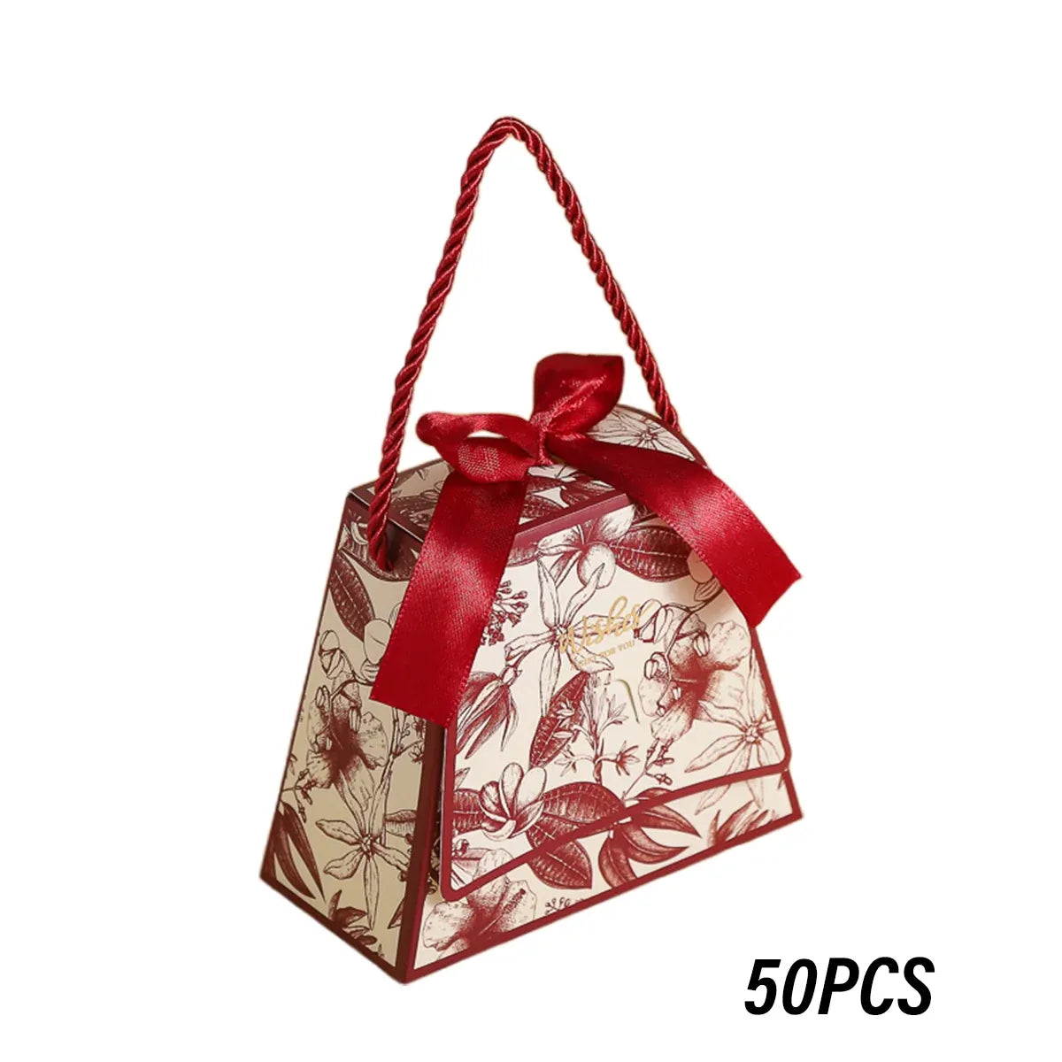 50pcs Wedding Candy Box Gift Box for Party Favors Decorative Candy Packaging - Champagne